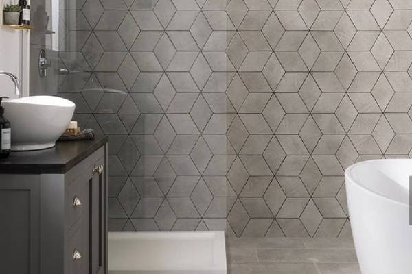 تصویر 1 از کاشی حمام دو رنگ مات مناسب سبک مینیمال و ساده